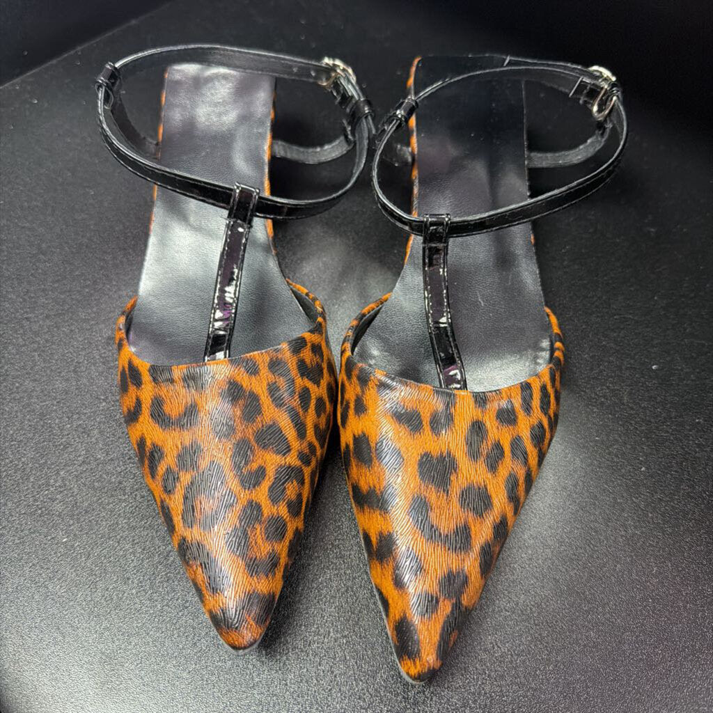 43/11 Pointed Animal Square Low Heel