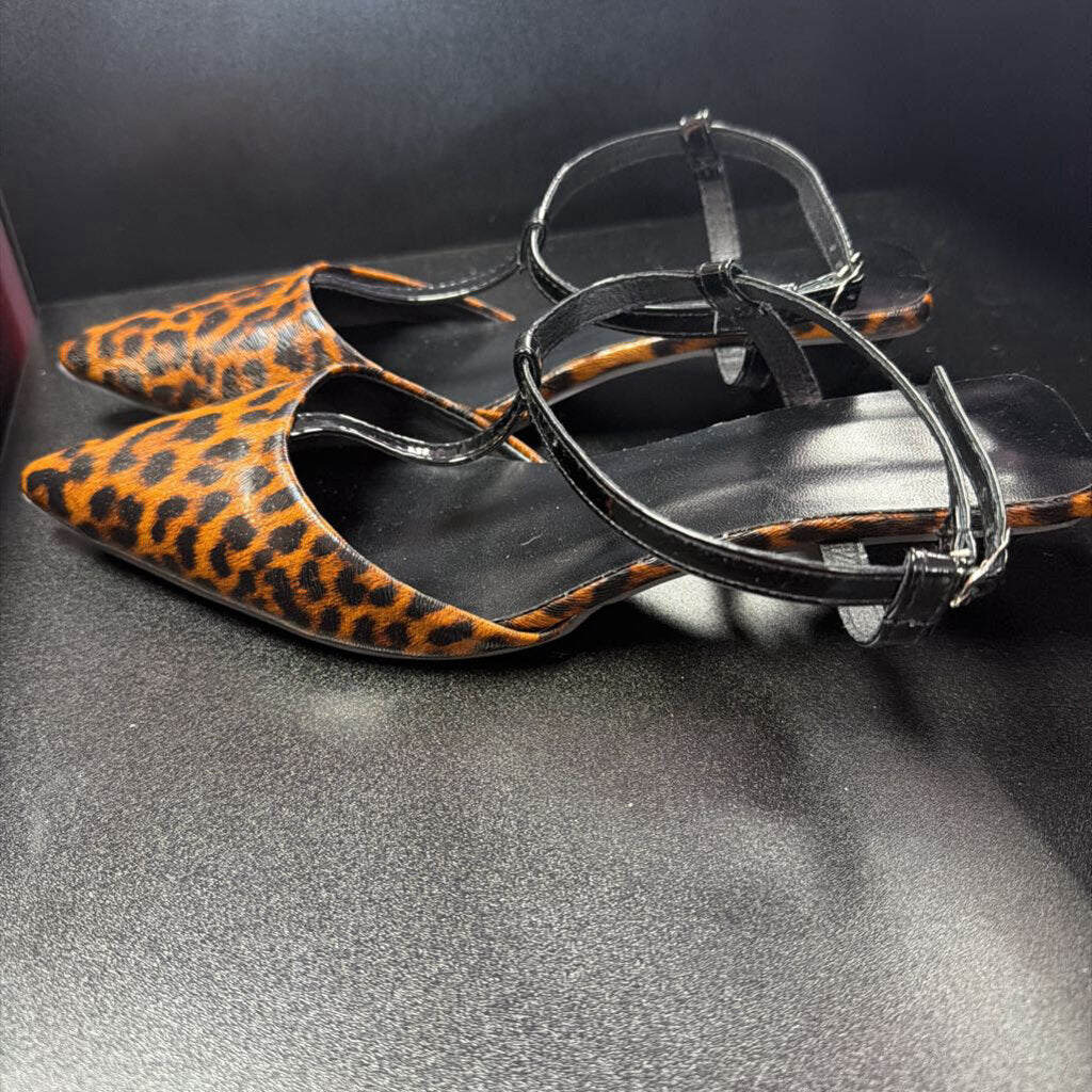 43/11 Pointed Animal Square Low Heel
