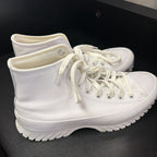 10 Converse Leather Hi Top Chunky Platform Lace Up Sneaker