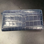 Brighton Monroe VTG Dark Navy Croco Bifold Wallet