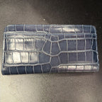 Brighton Monroe VTG Dark Navy Croco Bifold Wallet