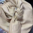 Marc Jacobs Cream Leather Hobo 4 petal Flower Appliqué