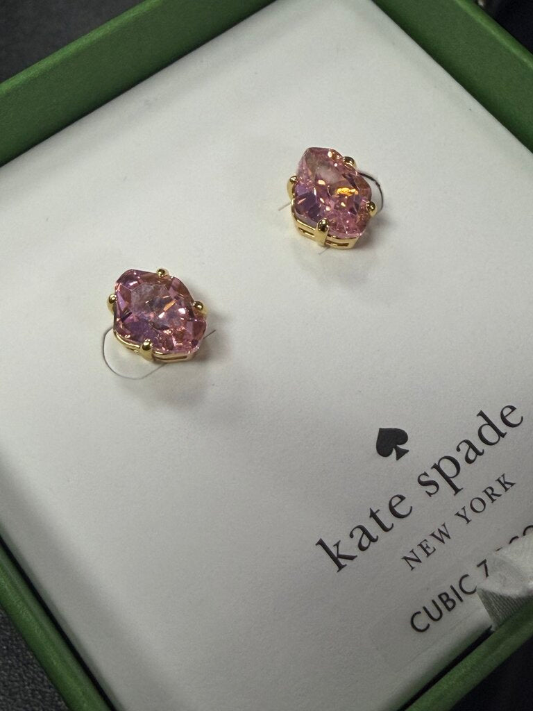 Kate Spade Gold Tone Pink Stone