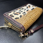 Brahmin Ady Wallet Animal Hair Croco Double Zip Wallet Wrist