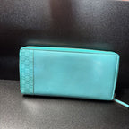 Gucci Wallet GG Microguccissima Monogram Along Top Edge Bit Darker Than Tiffany Blue