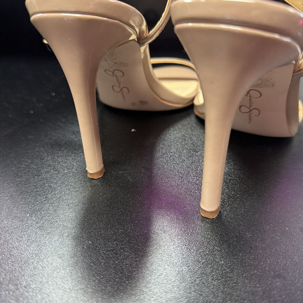 7 Jessica Simpson Jaida Round Patent Ankle Strap