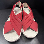 8 BZees Sunset Wedge Sandals Crisscross
