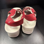 8 BZees Sunset Wedge Sandals Crisscross