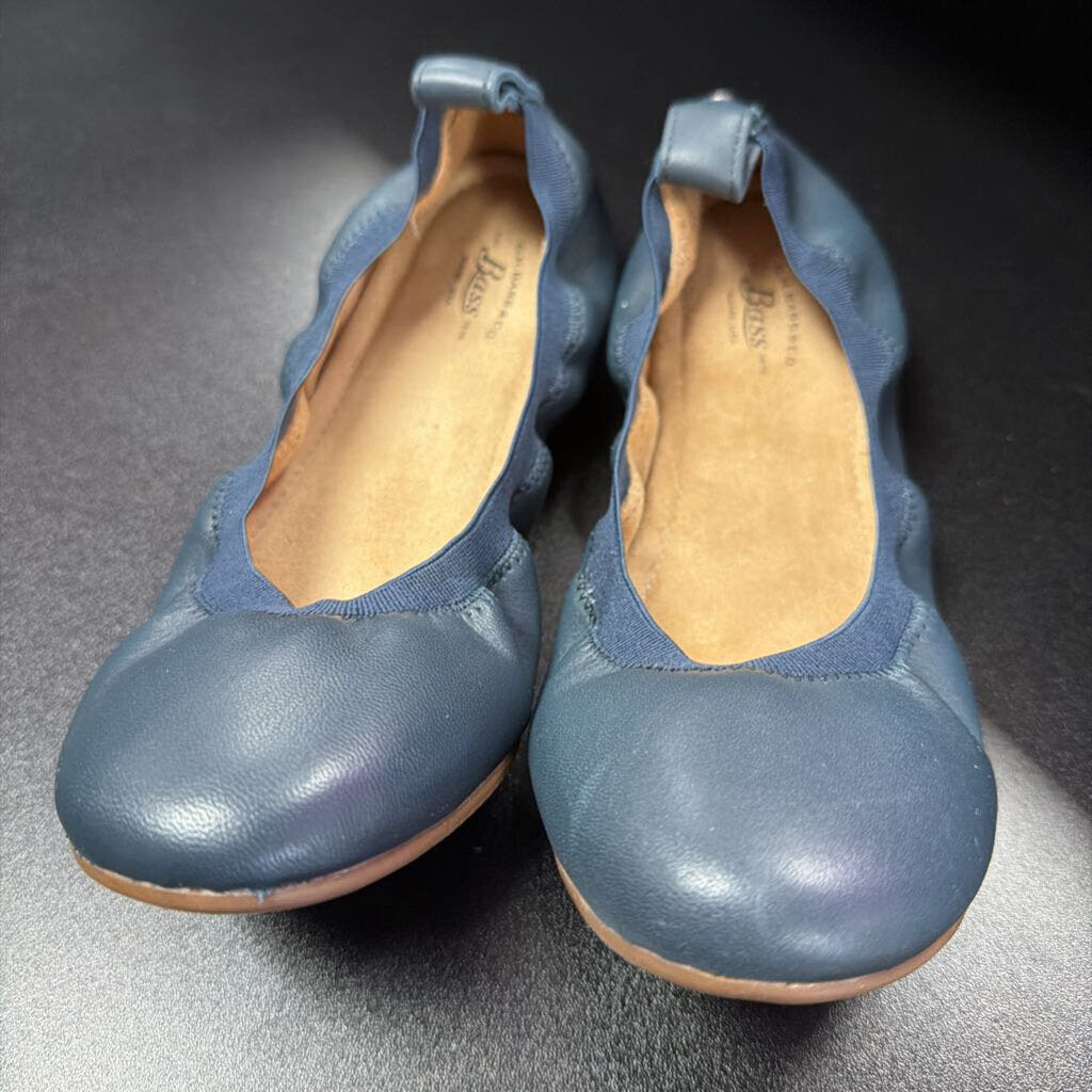 7 Bass Leather Gathered Ballet Flat