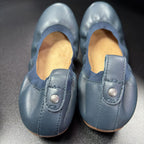 7 Bass Leather Gathered Ballet Flat