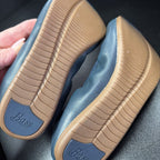 7 Bass Leather Gathered Ballet Flat