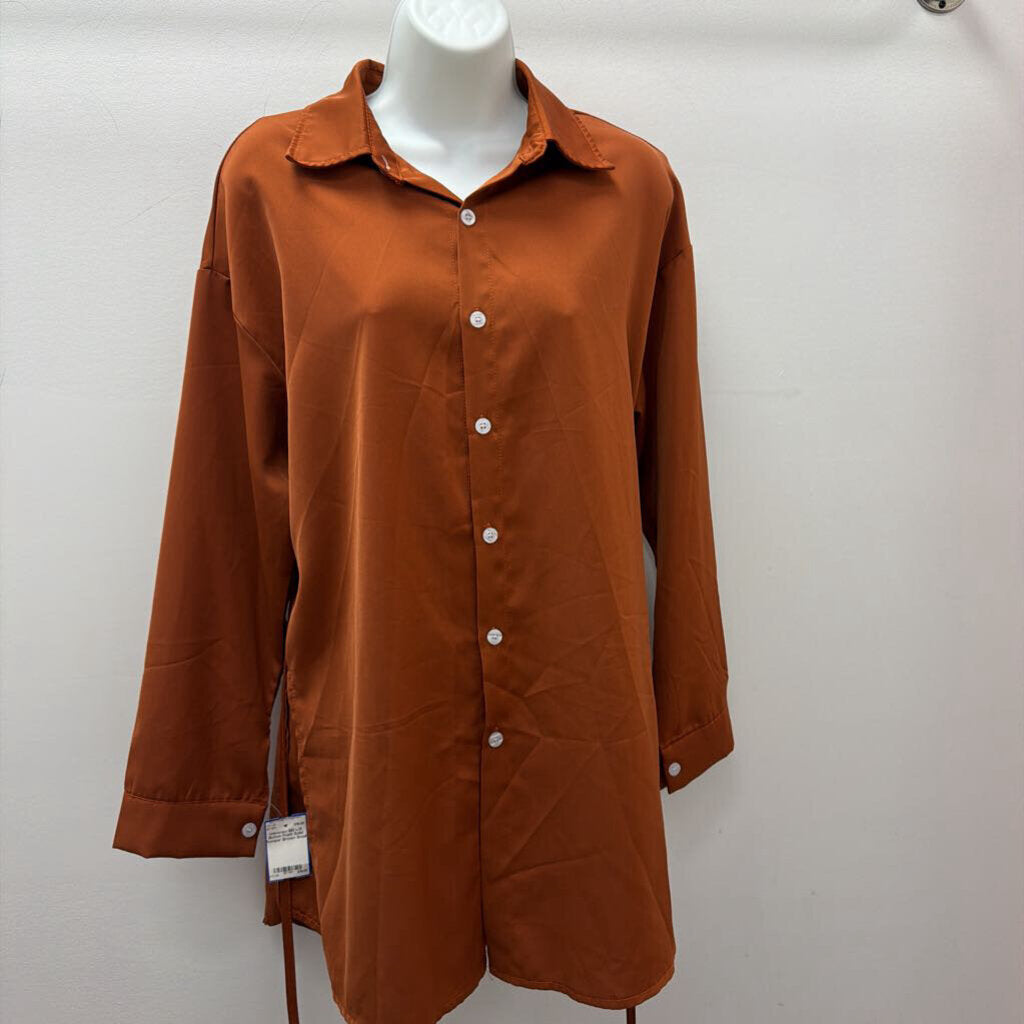SM L/S Button Front Solid Romper