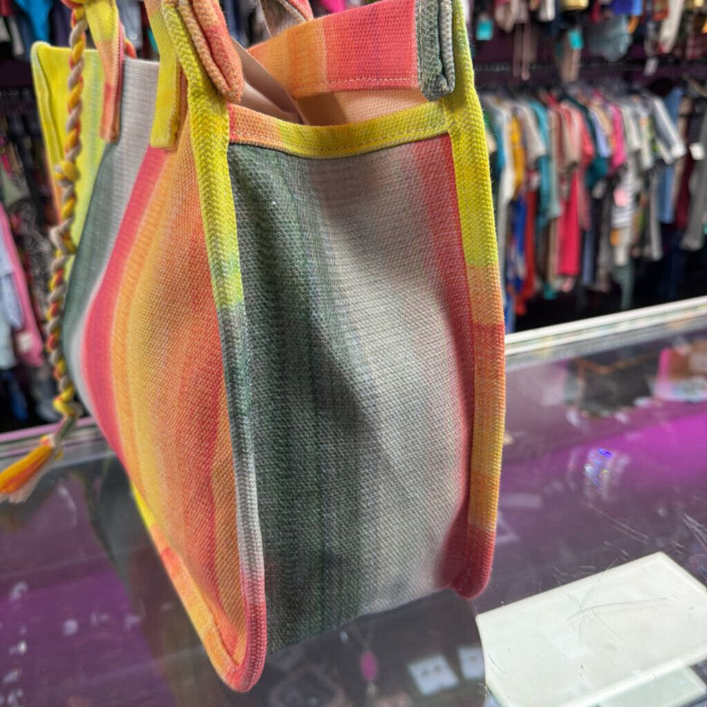 Vince Camuto Orla Tote Sunset Striped Canvas