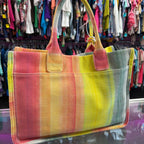 Vince Camuto Orla Tote Sunset Striped Canvas