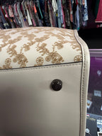 Coach Field Tote 40 Horse & Carriage Motiff In Cream