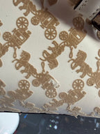 Coach Field Tote 40 Horse & Carriage Motiff In Cream