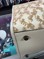 Coach Field Tote 40 Horse & Carriage Motiff In Cream