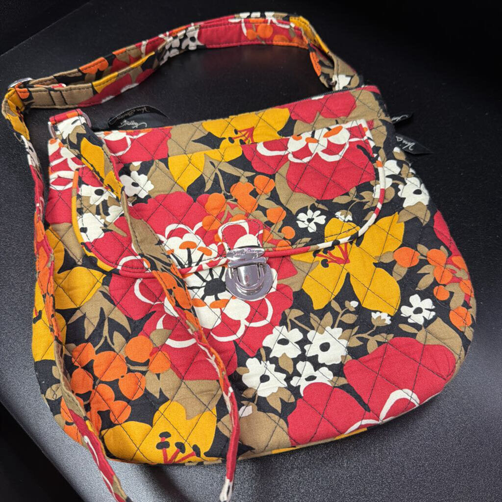 Vera Bradley Quilted Crossbody Multi Floral saddle bag