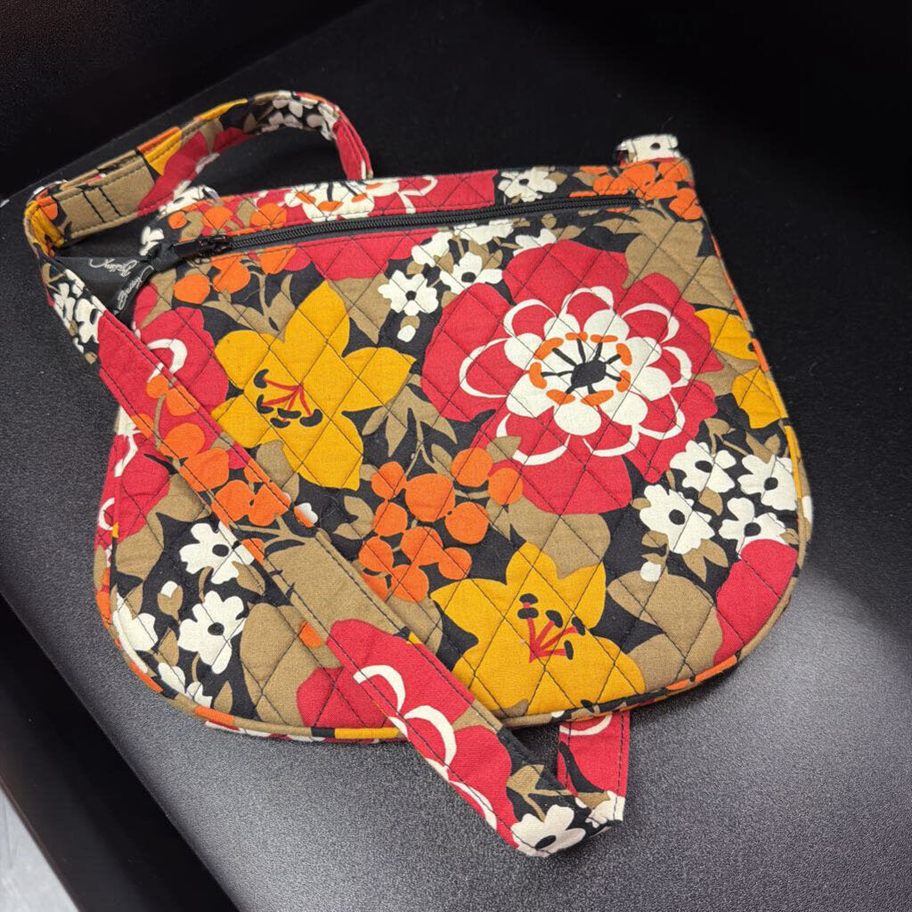 Vera Bradley Quilted Crossbody Multi Floral saddle bag