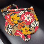 Vera Bradley Quilted Crossbody Multi Floral saddle bag