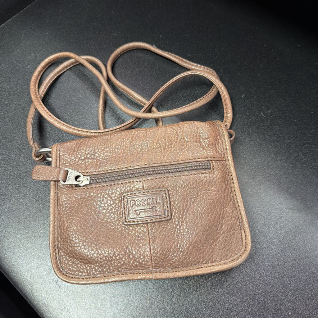 Fossil VTG Leather Turnlock Crossbody