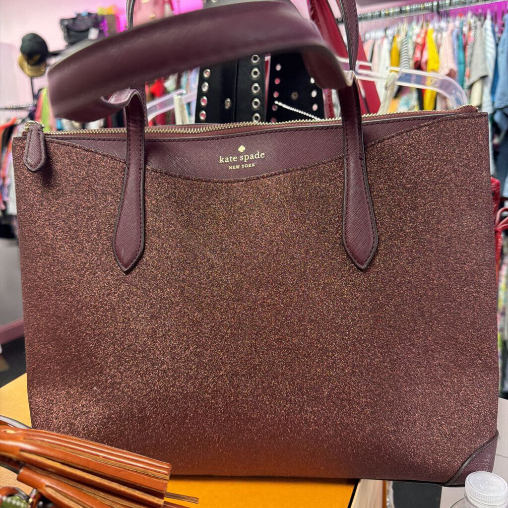 Kate Spade Glitter Zip Top Tote Bag