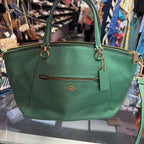 Coach Prairie Satchel Pebbled Leather Gold HW