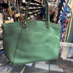 Coach Prairie Satchel Pebbled Leather Gold HW