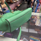 Coach Prairie Satchel Pebbled Leather Gold HW