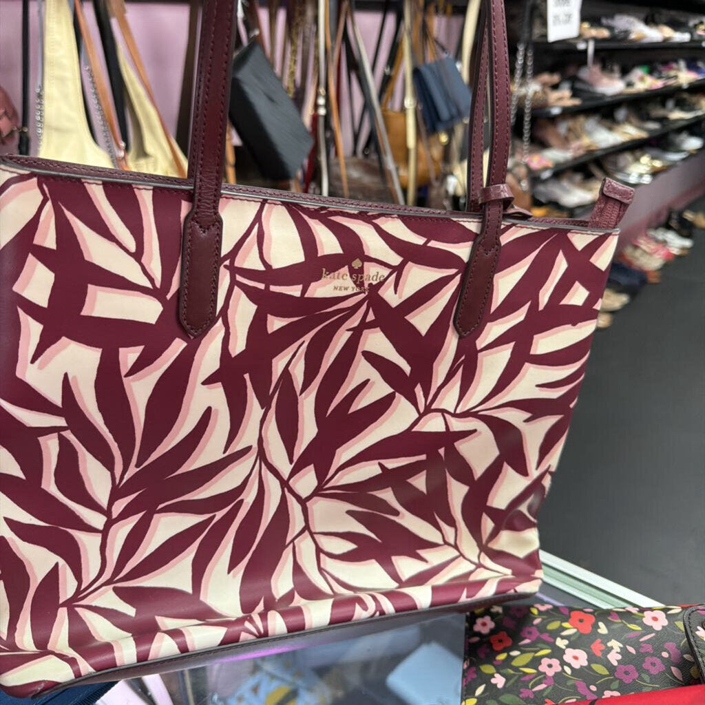 Kate Spade Jana Smooth Foliage Large Tote