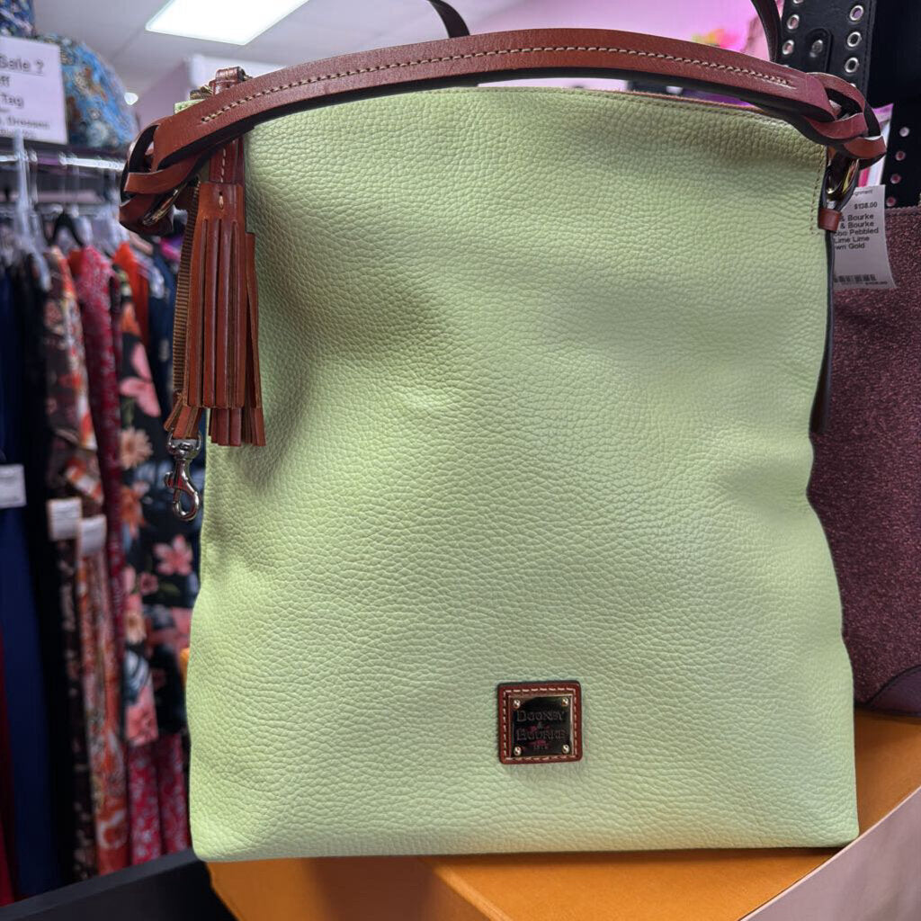 Dooney & Bourke Sloan Hobo Pebbled Pale Lime
