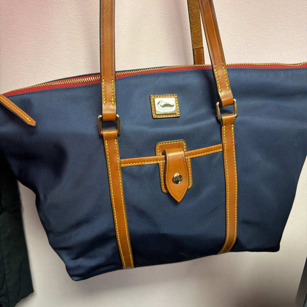 Dooney & Bourke Wayfarer Nylon Zip Tote Leather Trim
