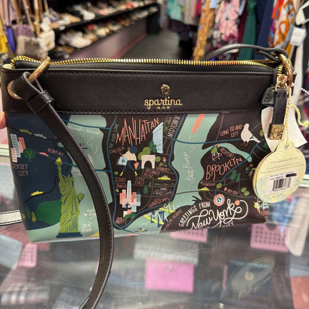 Spartina 449 Greetings From Crossbody Bag NYC Map