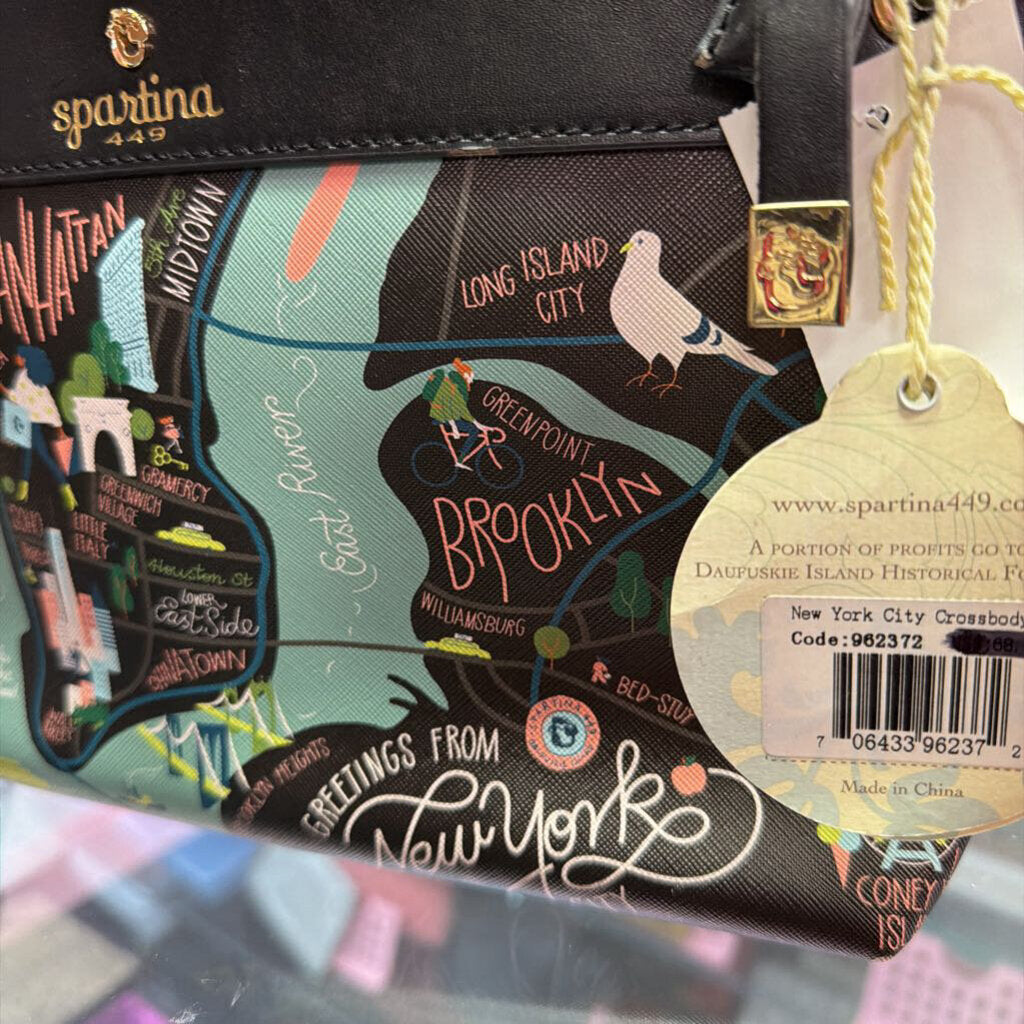Spartina 449 Greetings From Crossbody Bag NYC Map