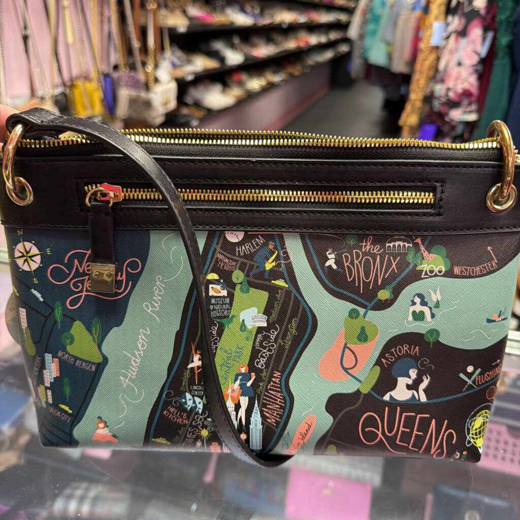 Spartina 449 Greetings From Crossbody Bag NYC Map
