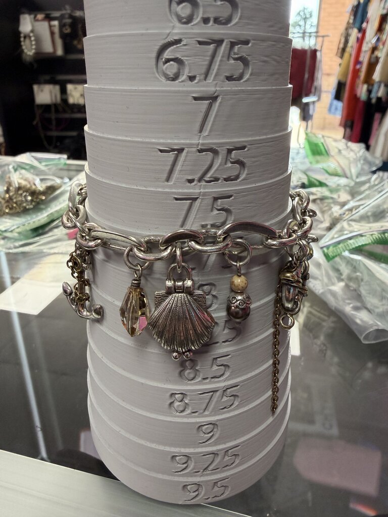 Brighton Nantucket Starfish Shell Anchor Charm Bracelet