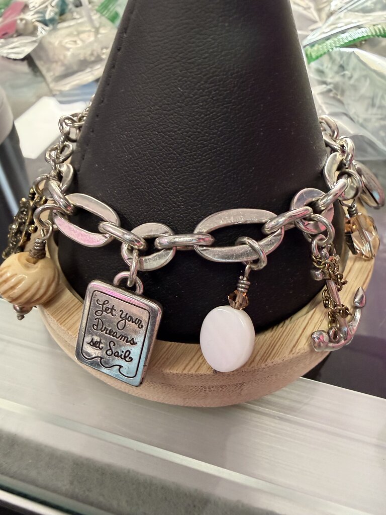 Brighton Nantucket Starfish Shell Anchor Charm Bracelet