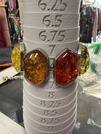 Large Gemstone Multi Color Toggle Bracelet