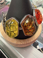 Large Gemstone Multi Color Toggle Bracelet