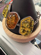 Large Gemstone Multi Color Toggle Bracelet