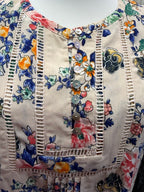 XS Anthropologie Floral 3/4 BF GreenHouse Tank Lader Lace Detail