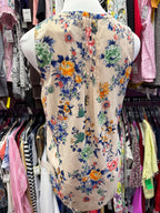 XS Anthropologie Floral 3/4 BF GreenHouse Tank Lader Lace Detail