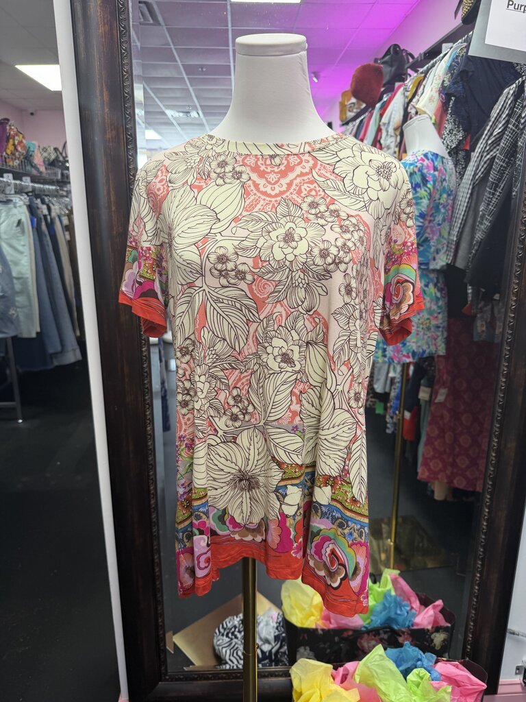 MD Johnny Was The Janie Favorite S/S Crew Neck Swing Tee Multi Floral