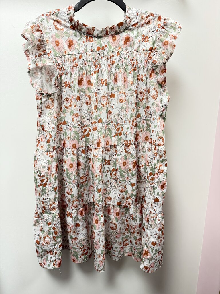 LG C/S Floral Stretch Bust Layered M/C Dress