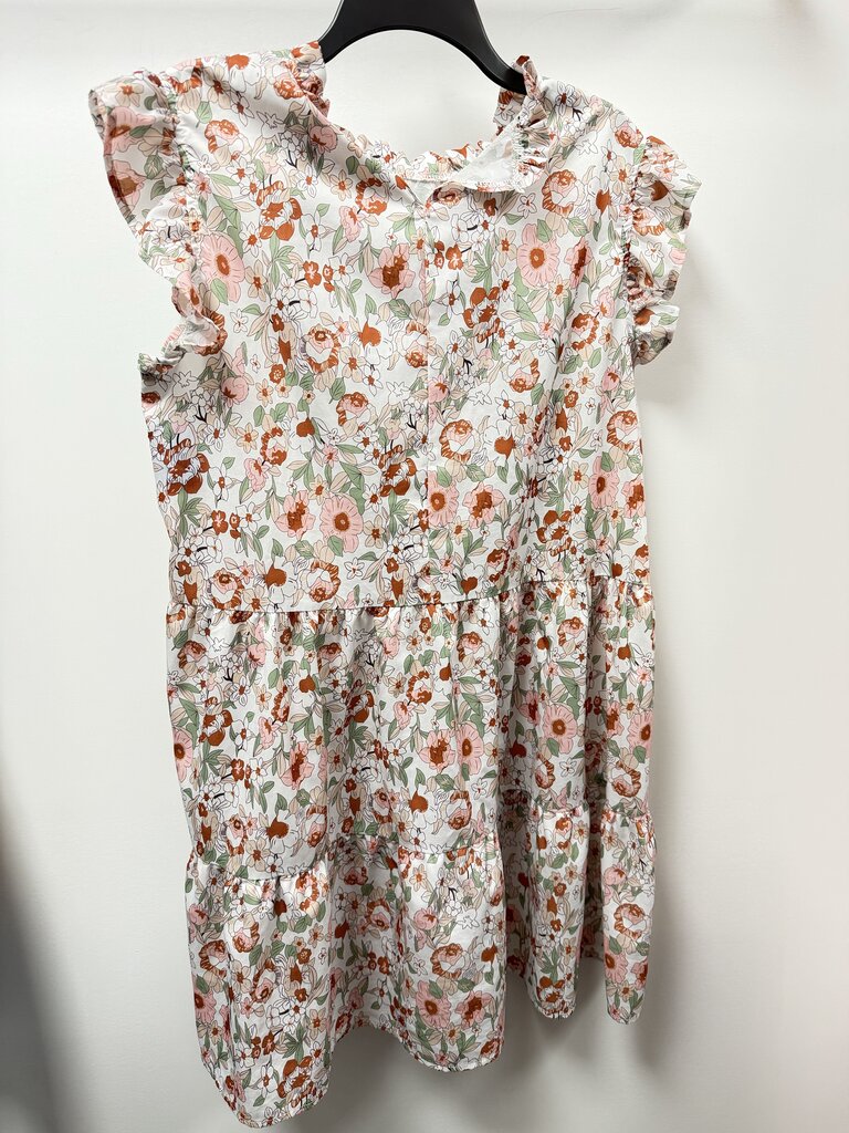LG C/S Floral Stretch Bust Layered M/C Dress