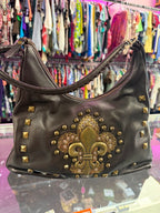 Ooh Ashley! Leather Bronze Fleur de Lis