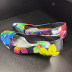 6.5 Angel Flex Floral Round Floral Satin Heel