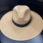 Straw Hat Black Ribbon