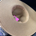 Straw Hat Black Ribbon