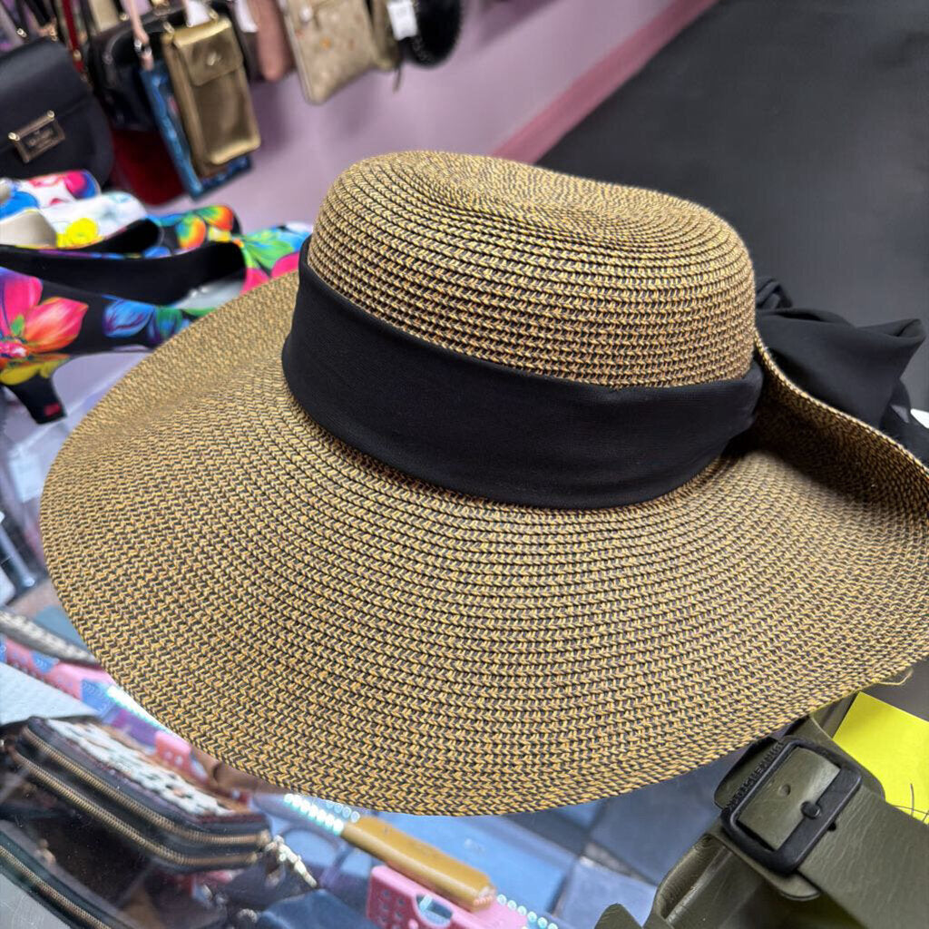 Nine West Sun Hat Black Ribbon
